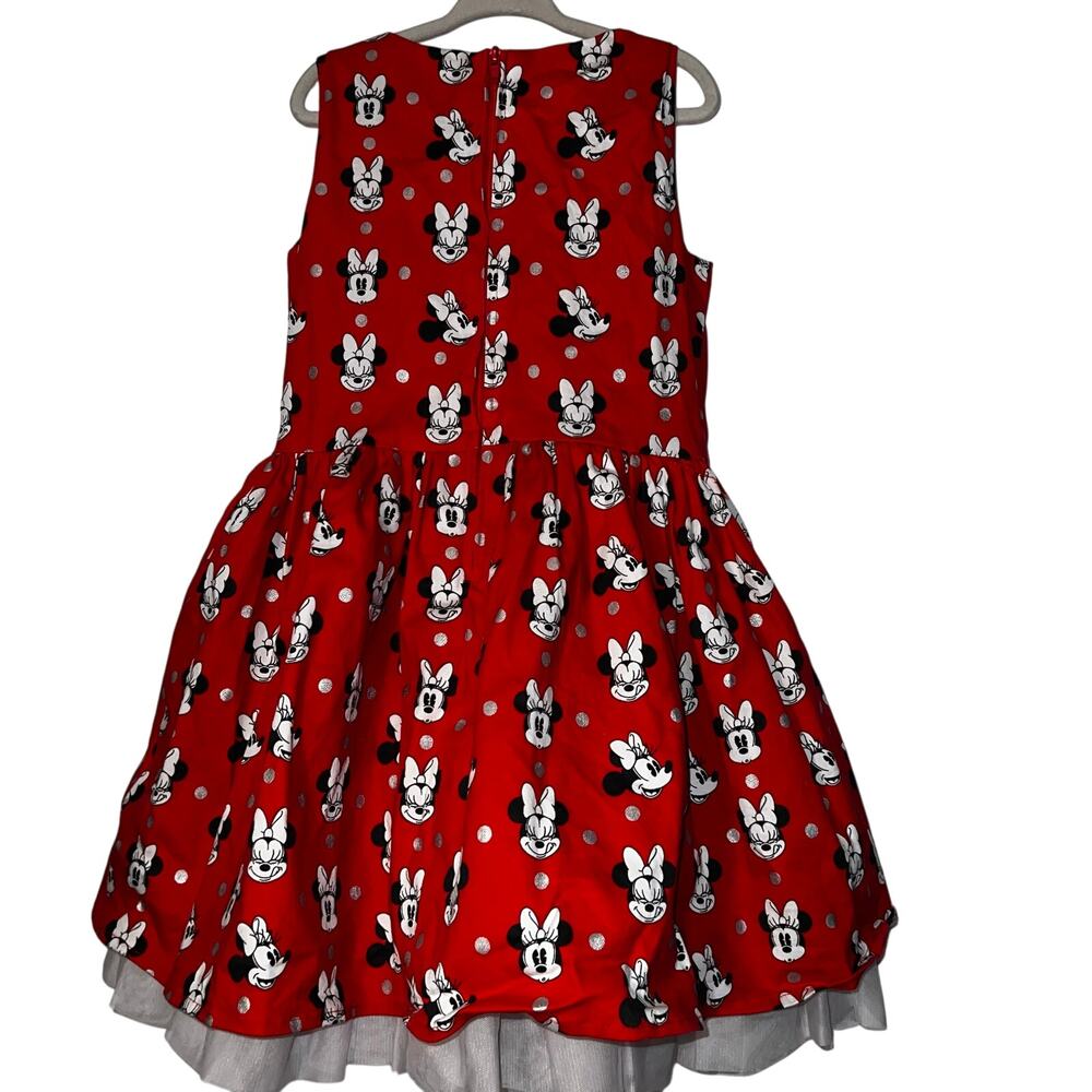 Disney Minnie Mouse Red polka dot Party Dress Tutu Slip girls size 5/6 AOP - Picture 2 of 8